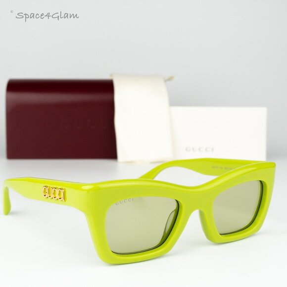 Gucci Women Sunglasses Green Cat Eye GG1773S 006 BRAND NEW - Picture 1 of 8